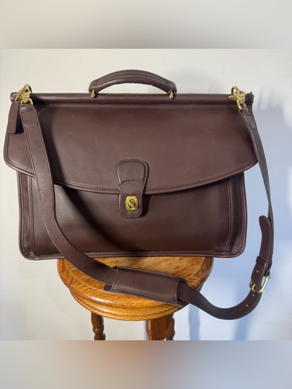 Vintage Coach Beekman Business Bag Briefcase Travel Brown Leather Made in USA